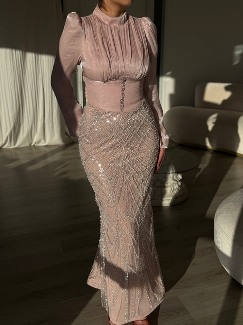 The Derya dress soft pink
