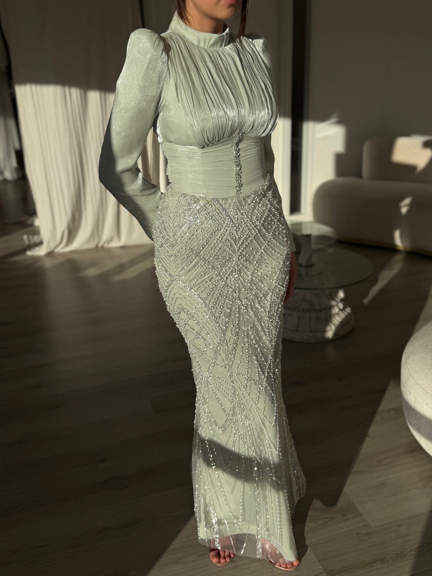 The Derya dress mint