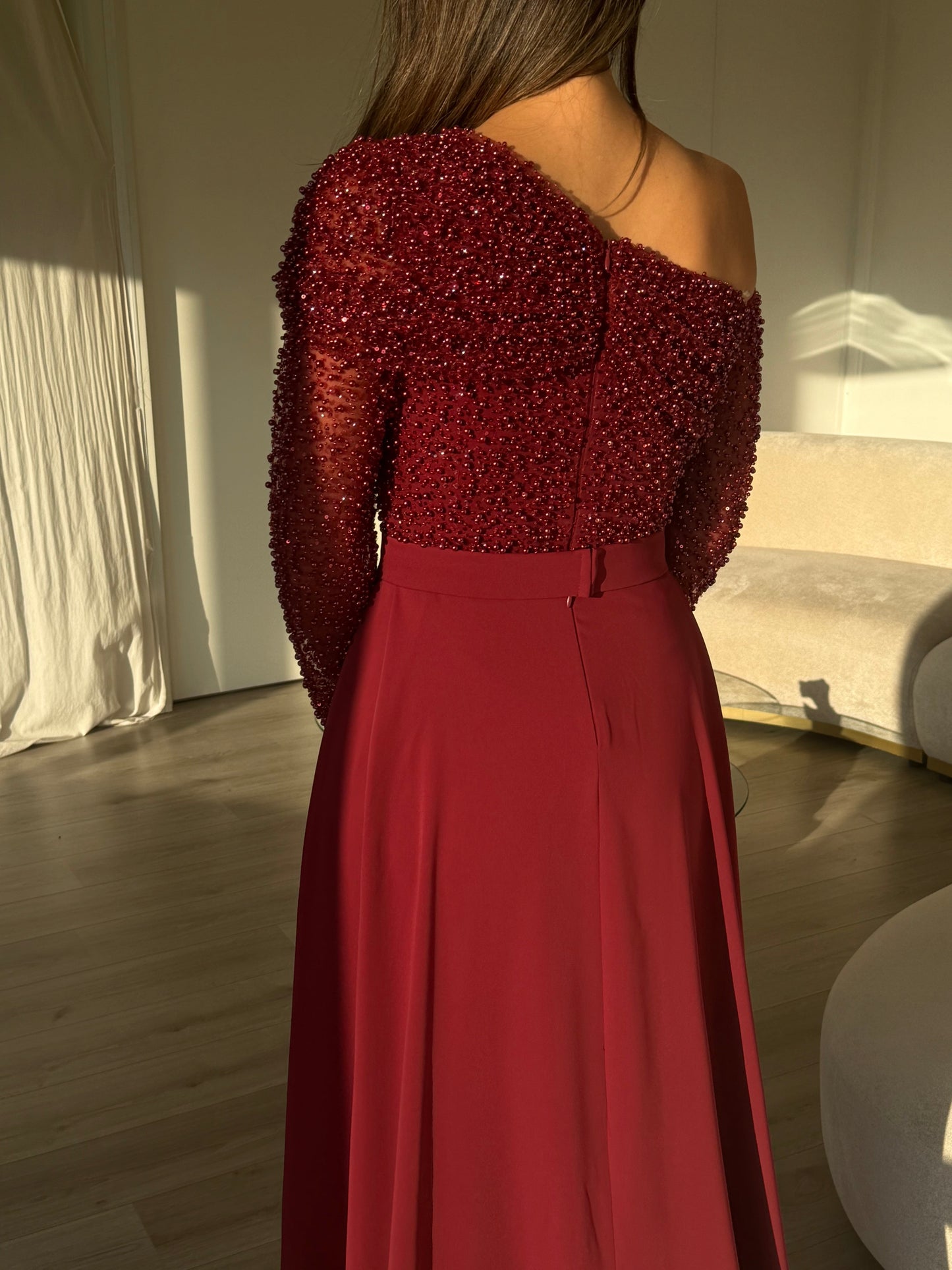 The Defne dress burgundy