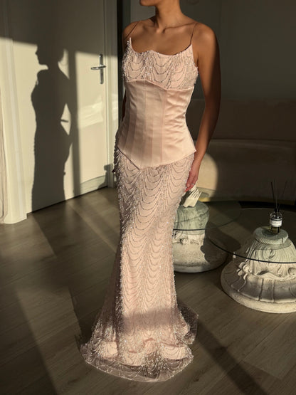 The Amaka dress soft pink