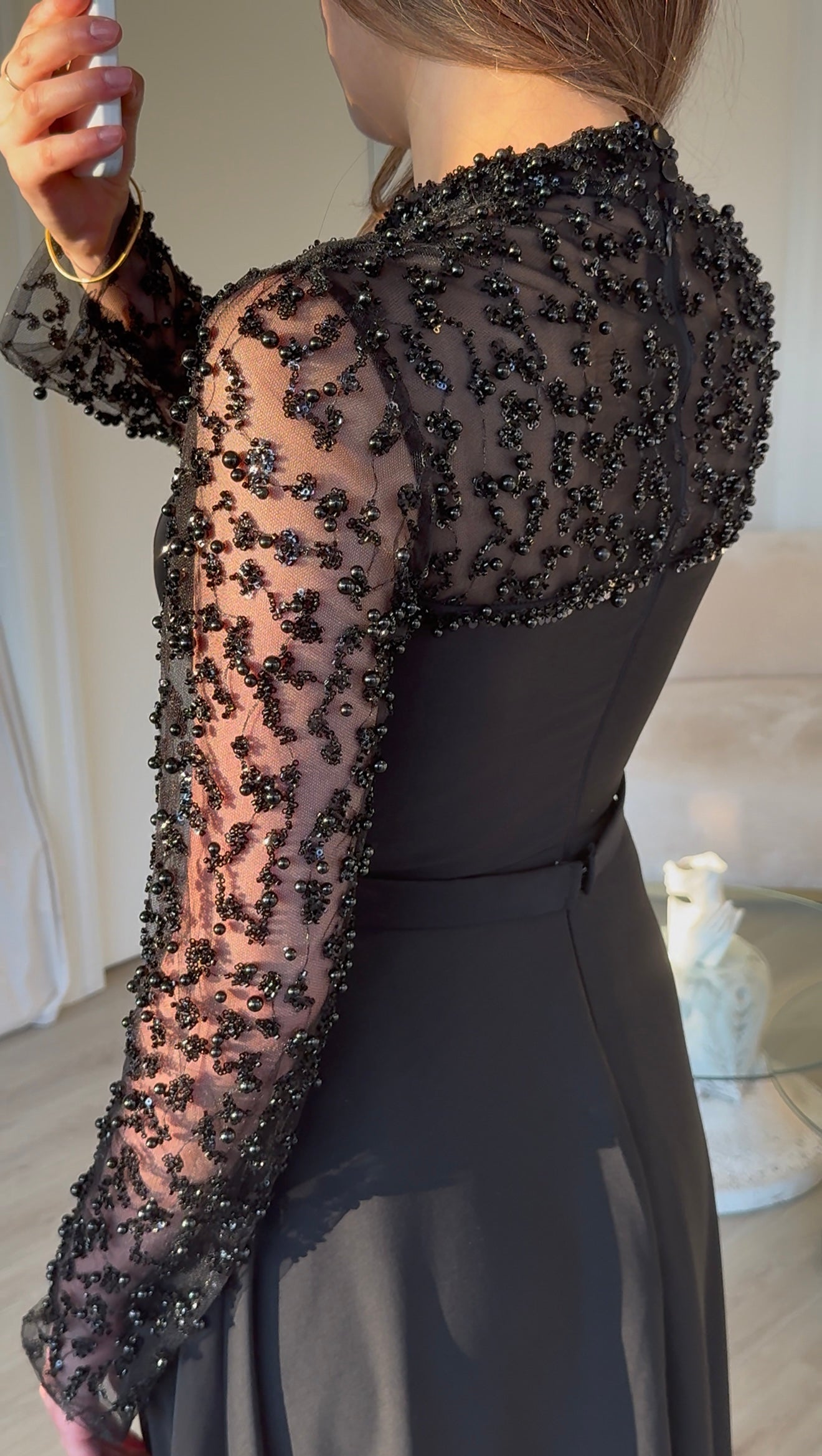 The Darla dress black maxi