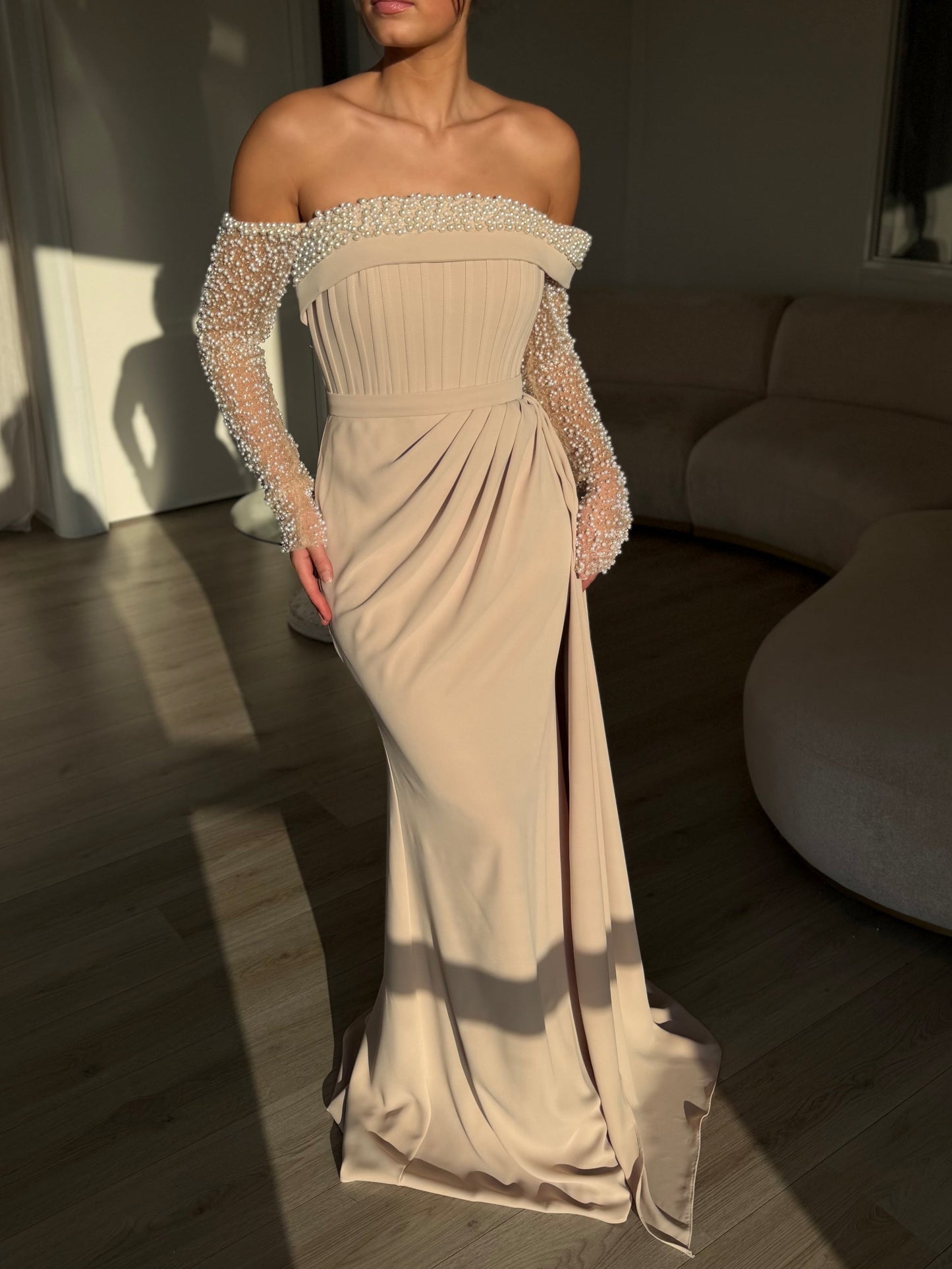 The Inci dress beige