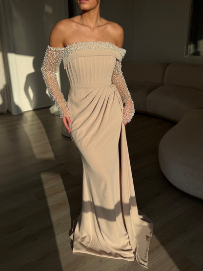 The Inci dress beige