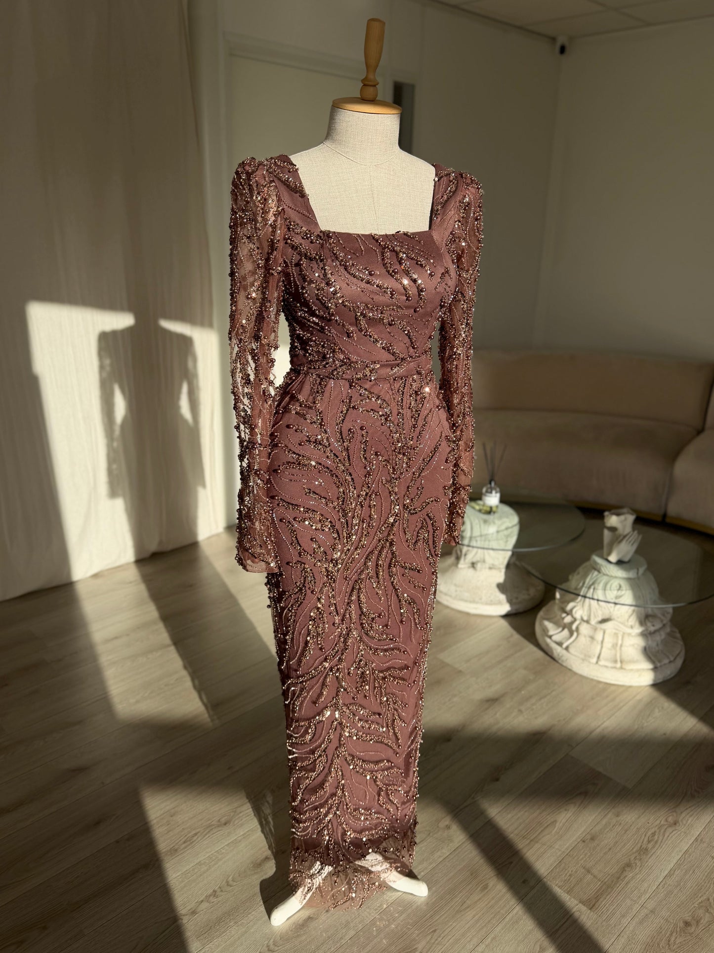 The Elvina dress brown
