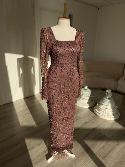 The Elvina dress brown
