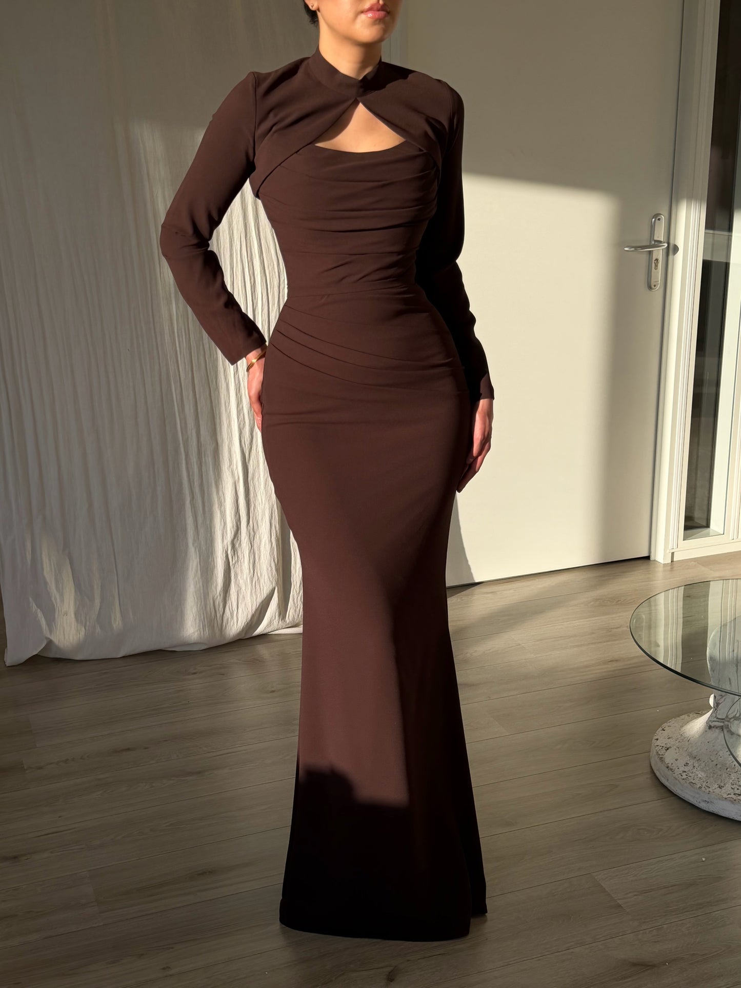The Elina dress brown