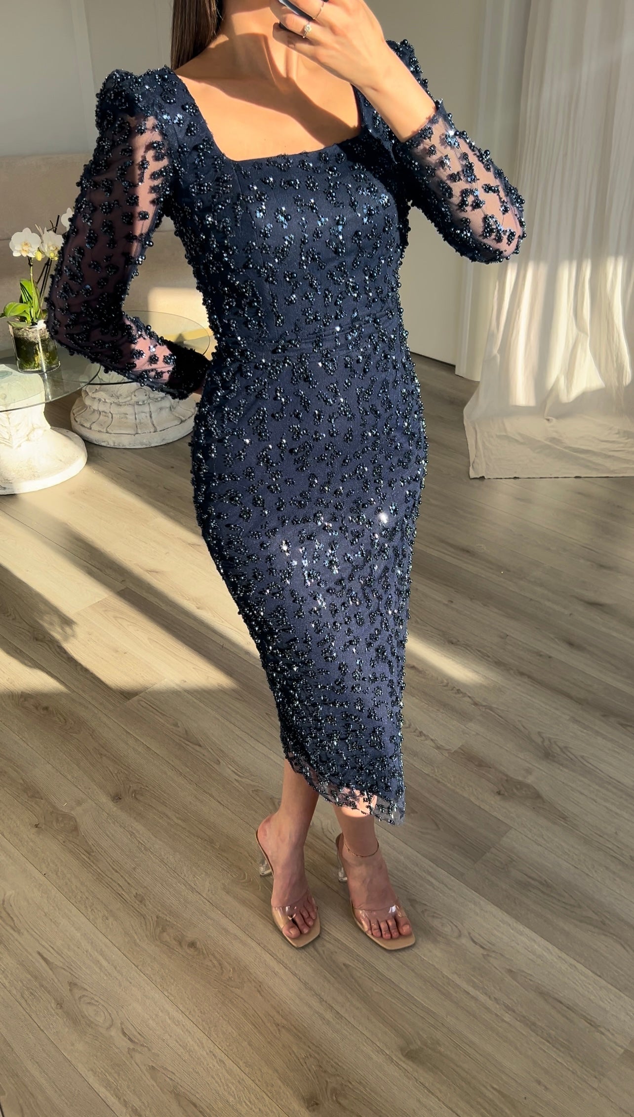 The Ayliva dress navy blue