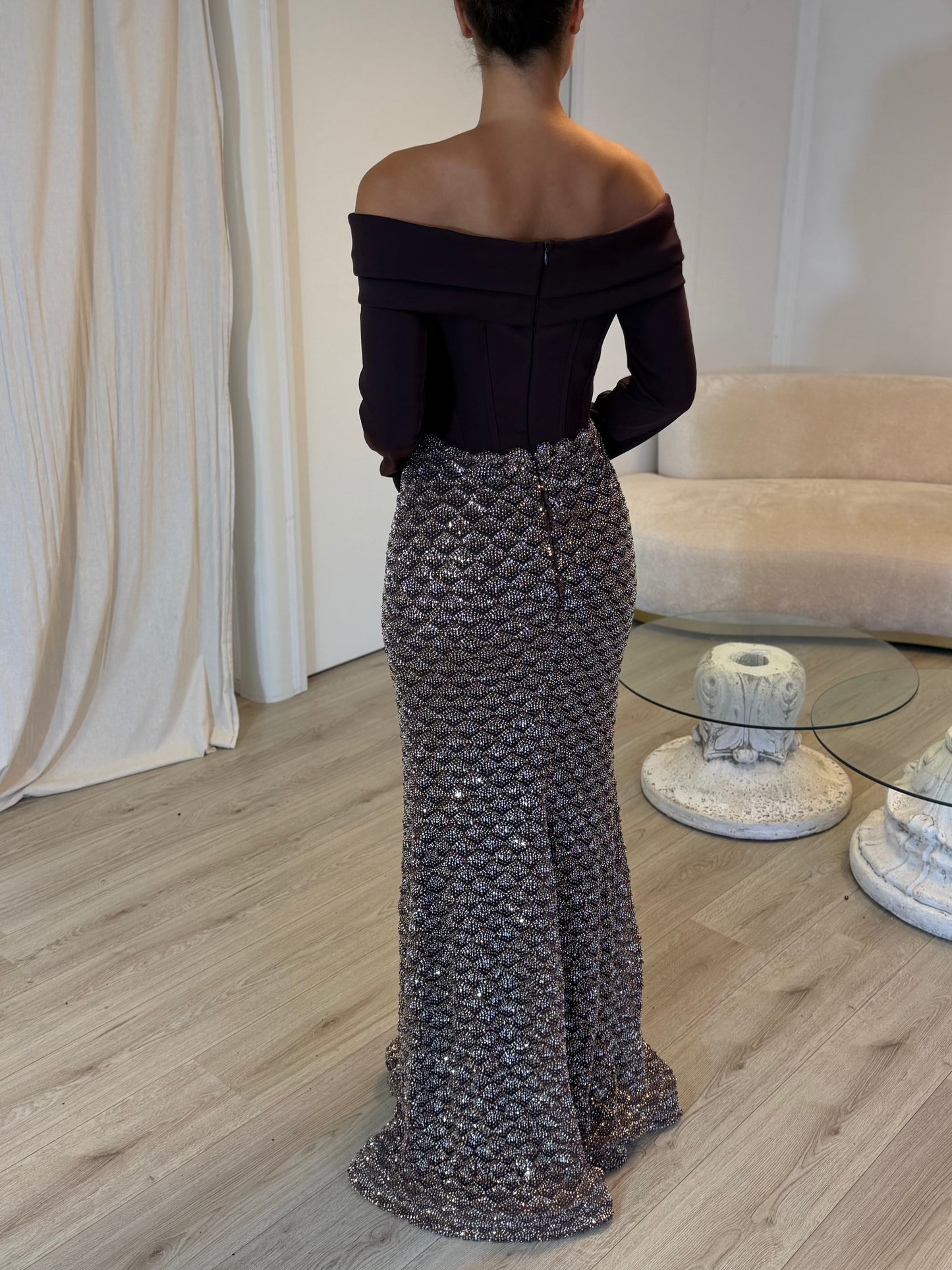 The Elaya dress dark brown