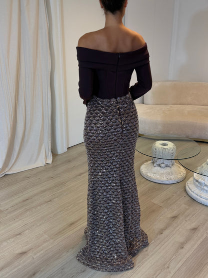 The Elaya dress dark brown