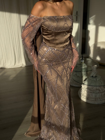 The Alisa dress taupe