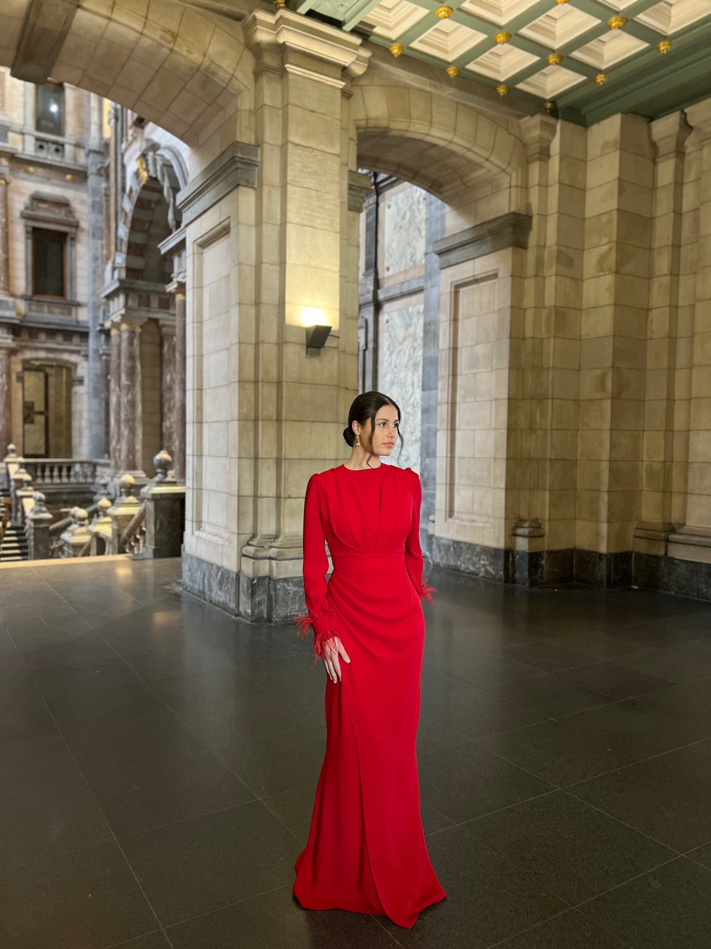 The Eliya dress red