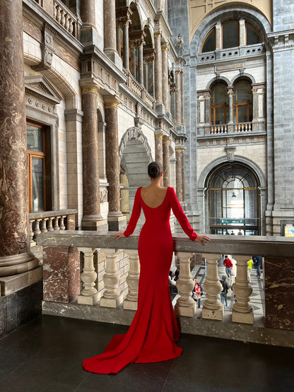 The Adina dress red