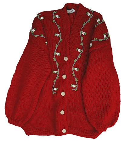 JASMIN WHITE BLOOM Wool Cardigan