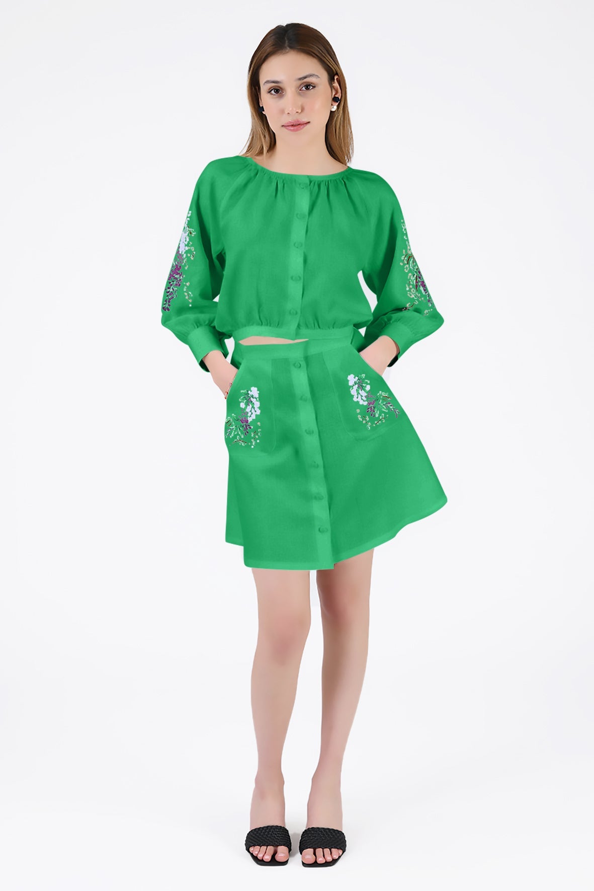 BRODERE SKIRT SET